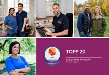 Collage av bilder på medarbetare